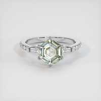 2.77 Ct. Sapphire Ring, 14K White Gold 1