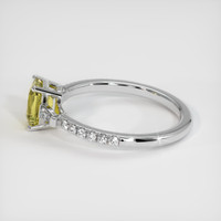 1.22 Ct. Yellow Sapphire Ring, 14K White Gold 4