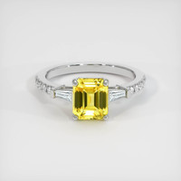2.09 Ct. Yellow Sapphire Ring, 14K White Gold 1