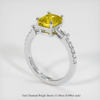 2.09 Ct. Yellow Sapphire Ring, 14K White Gold 2