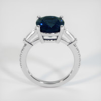 4.88 Ct. Greenish Blue Sapphire Ring, 18K White Gold 3