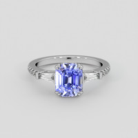 2.70 Ct. Violet Sapphire Ring, 18K White Gold 1