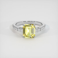 2.24 Ct. Yellow Sapphire Ring, 18K White Gold 1