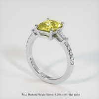 2.24 Ct. Yellow Sapphire Ring, 18K White Gold 2