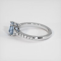 1.67 Ct. Greyish Blue Sapphire Ring, 18K White Gold 4