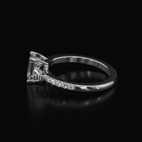1.03 Ct. White Sapphire Ring, 18K White Gold 4