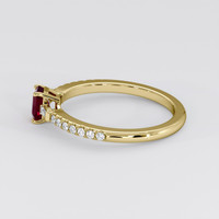 0.76 Ct. Ruby Ring, 14K Yellow Gold 4