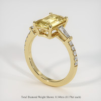 3.17 Ct. Orangish Yellow Sapphire Ring, 14K Yellow Gold 2