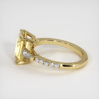 3.17 Ct. Orangish Yellow Sapphire Ring, 14K Yellow Gold 4