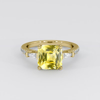 4.05 Ct. Yellow Sapphire Ring, 14K Yellow Gold 1