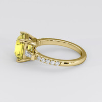 4.05 Ct. Yellow Sapphire Ring, 14K Yellow Gold 4