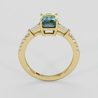 3.55 Ct. Bi Color / Parti Sapphire Ring, 14K Yellow Gold 3