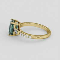 3.55 Ct. Bi Color / Parti Sapphire Ring, 14K Yellow Gold 4