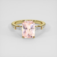3.92 Ct. Padparadscha Sapphire Ring, 14K Yellow Gold 1