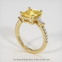 4.01 Ct. Yellow Sapphire Ring, 14K Yellow Gold 2