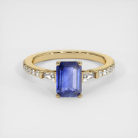 1.39 Ct. Blue Sapphire Ring, 18K Yellow Gold 1