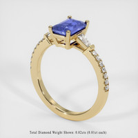 1.39 Ct. Blue Sapphire Ring, 18K Yellow Gold 2