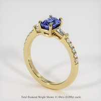 1.22 Ct. Bi Color Sapphire Ring, 18K Yellow Gold 2