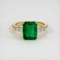 2.57 Ct. Emerald Ring, 18K Yellow Gold 1