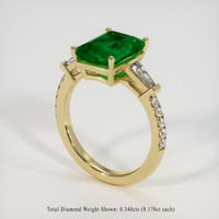 2.57 Ct. Emerald Ring, 18K Yellow Gold 2