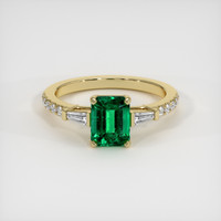 1.59 Ct. Emerald Ring, 18K Yellow Gold 1