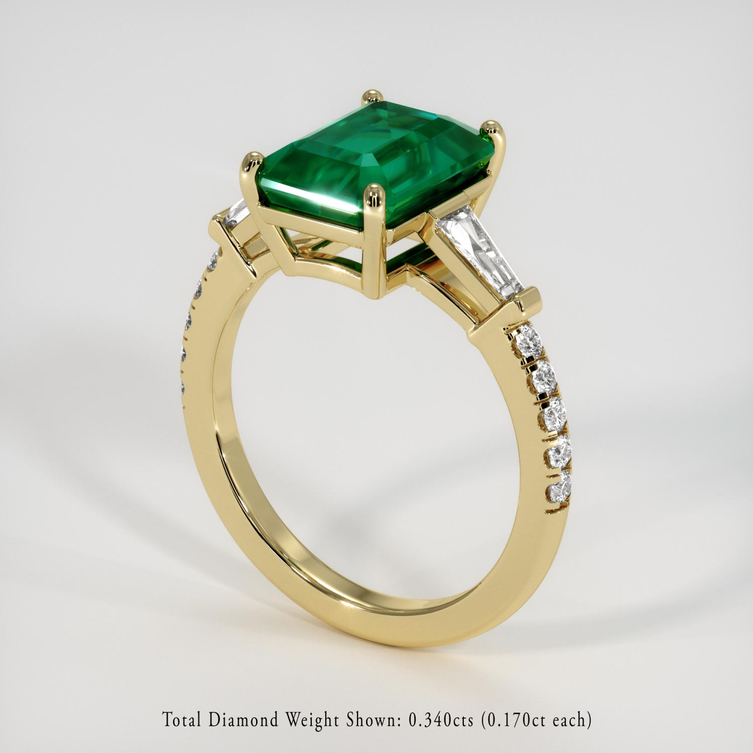 Emerald Ring 2.84 Ct. 18K Yellow Gold | The Natural Emerald