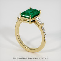 2.84 Ct. Emerald Ring, 18K Yellow Gold 2