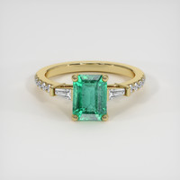 1.83 Ct. Emerald Ring, 18K Yellow Gold 1