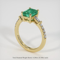 1.83 Ct. Emerald Ring, 18K Yellow Gold 2