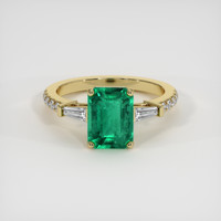 2.30 Ct. Emerald Ring, 18K Yellow Gold 1