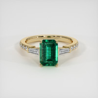 2.17 Ct. Emerald Ring, 18K Yellow Gold 1