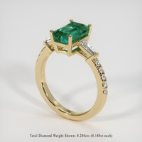 2.17 Ct. Emerald Ring, 18K Yellow Gold 2