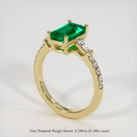1.46 Ct. Emerald Ring, 18K Yellow Gold 2