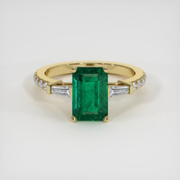 2.29 Ct. Emerald Ring, 18K Yellow Gold 1