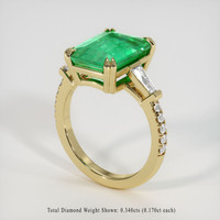 3.82 Ct. Emerald Ring, 18K Yellow Gold 2