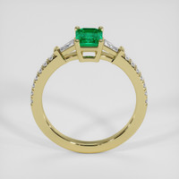 0.91 Ct. Emerald Ring, 18K Yellow Gold 3
