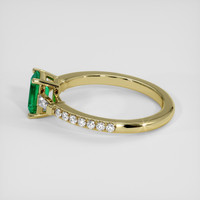 0.91 Ct. Emerald Ring, 18K Yellow Gold 4