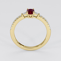 0.76 Ct. Ruby Ring, 18K Yellow Gold 3