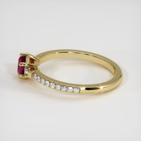 0.67 Ct. Ruby Ring, 18K Yellow Gold 4