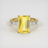 4.55 Ct. Yellow Sapphire Ring, 18K Yellow Gold 1
