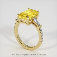 4.55 Ct. Yellow Sapphire Ring, 18K Yellow Gold 2