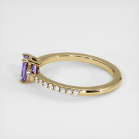 0.80 Ct. Purple Sapphire Ring, 18K Yellow Gold 4