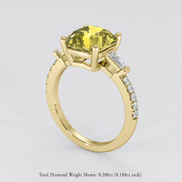 4.05 Ct. Yellow Sapphire Ring, 18K Yellow Gold 2