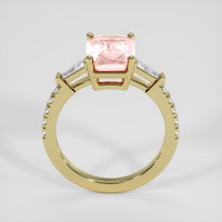 3.92 Ct. Padparadscha Sapphire Ring, 18K Yellow Gold 3