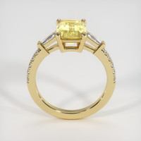 3.02 Ct. Orangish Yellow Sapphire Ring, 18K Yellow Gold 3