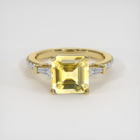 4.01 Ct. Yellow Sapphire Ring, 18K Yellow Gold 1