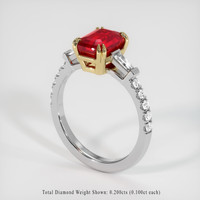 2.01 Ct. Ruby Ring, 14K Yellow & White 2