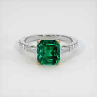 2.79 Ct. Emerald   Ring, 18K Yellow White 1