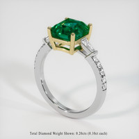 2.79 Ct. Emerald Ring, 18K Yellow & White 2