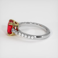 2.01 Ct. Ruby Ring, 18K Yellow & White 4